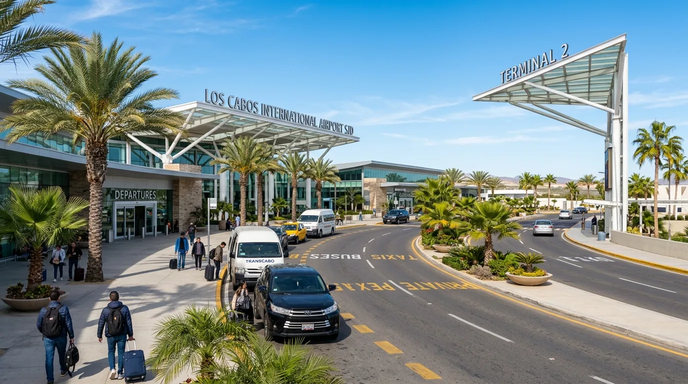 Exterior passenger terminal area at Los Cabos International Airport SJD